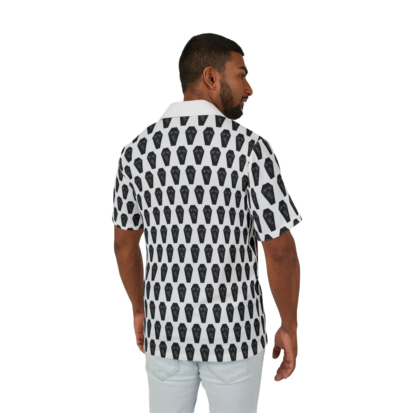 Men's Gothic Hawaiian Camp Shirt - Spooky Summer Vibes